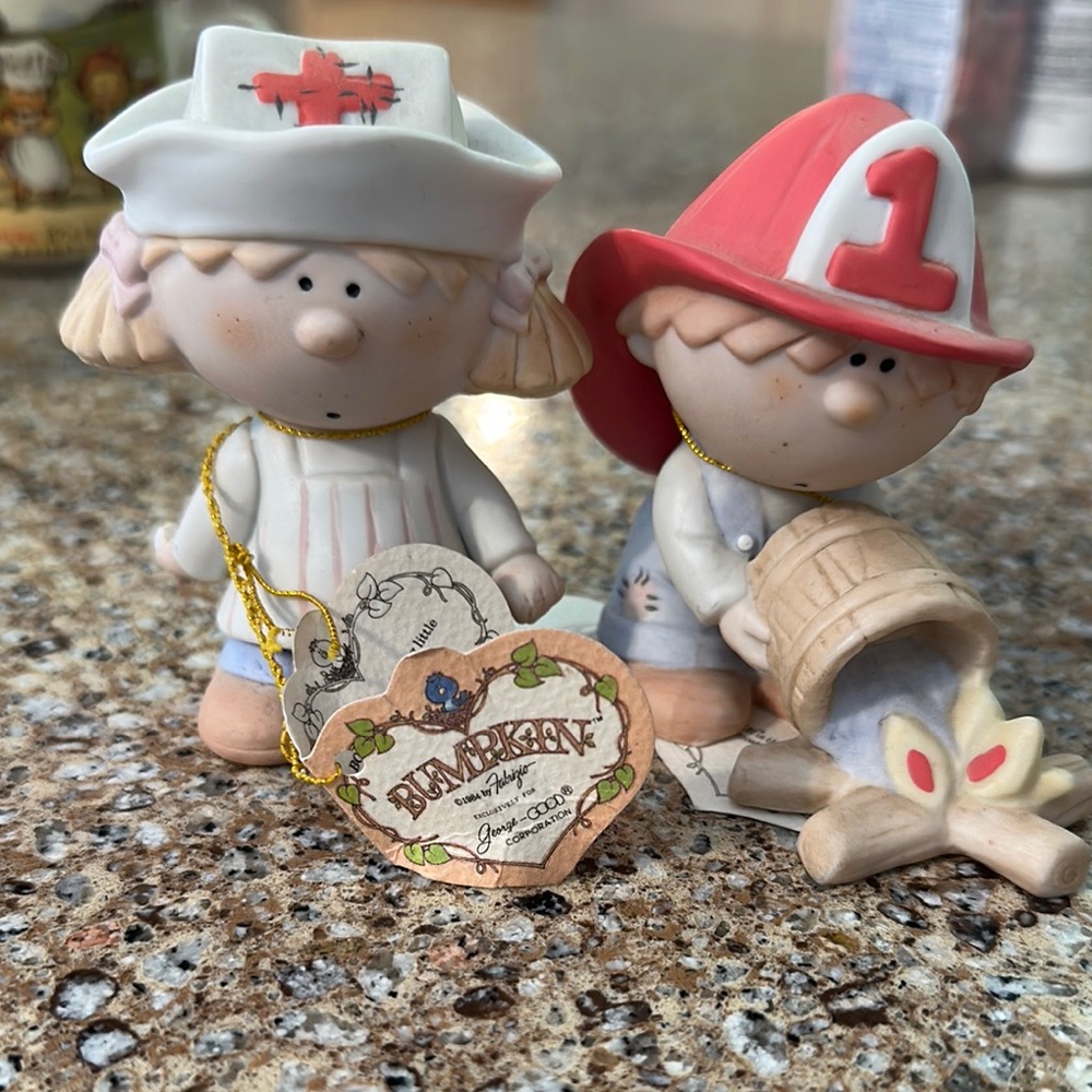 Nurse and Firefighter Figurines